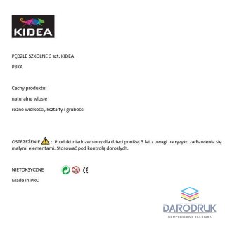 Kidea Pędzel KIDART Kidea (P3KA)