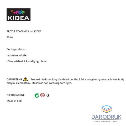 Kidea Pędzel KIDART Kidea (P3KA)