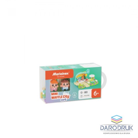 Marioinex Klocki konstrukcyjne Mini Waffle 80 elementów kawiarnia Marioinex
