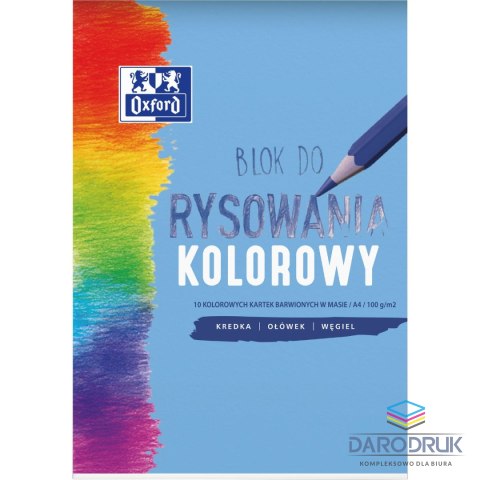 Oxford Blok rysunkowy A4 mix 100g 10k Oxford (400166069)