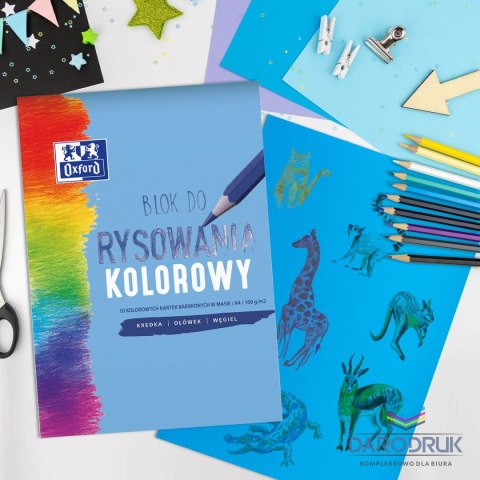 Oxford Blok rysunkowy A4 mix 100g 10k Oxford (400166069)