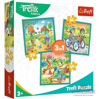 Trefl Puzzle Rodzina Treflików Poznaj Trefliki 3w1 el. Trefl (34872)