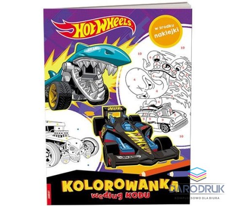 Ameet Książka dla dzieci Hot Wheels™. Kolorowanka według kodu Ameet (KKO 1601)