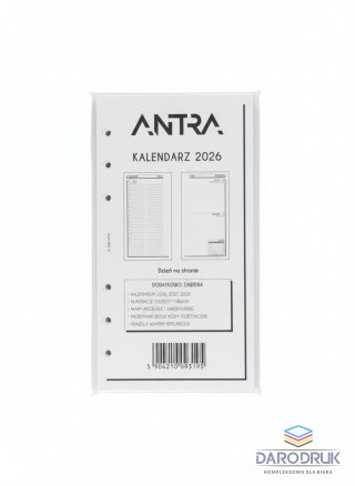 Antra Wkład do organizera kalendarz B6 DNS Antra (2026)