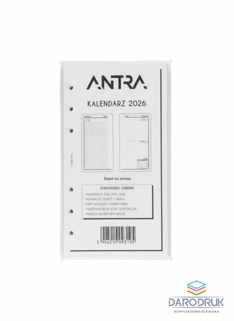 Antra Wkład do organizera kalendarz B6 DNS Antra (2026)