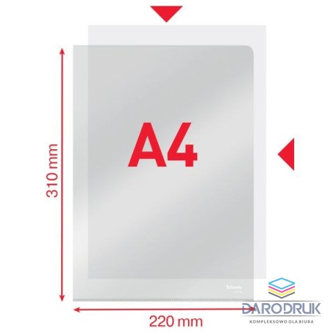 Esselte Ofertówka A4 kolor: przezroczysty typu L 150 mic. Esselte (55430)