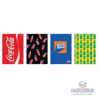 Interdruk Teczka kartonowa na gumkę COCA COLA MAT+UV A4 mix Interdruk