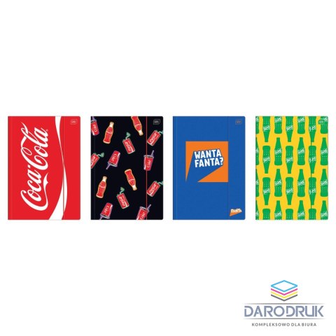 Interdruk Teczka kartonowa na gumkę COCA COLA MAT+UV A4 mix Interdruk