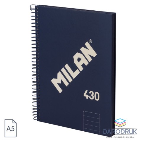 Milan Kołozeszyt (kołonotatnik) A5 niebieski 80k. 95g linia Milan (57152E80SNCB)