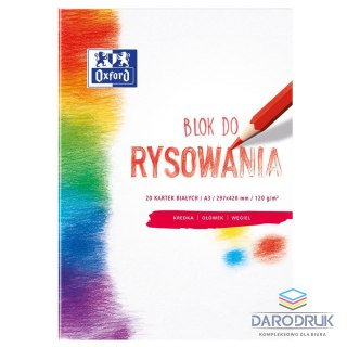 Oxford Blok rysunkowy Oxford A3 biały 120g 20k Oxford (400093197)