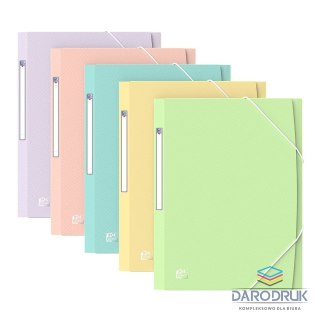 Oxford Teczka plastikowa na gumkę Urban pastel A4+ mix 450 mic. Oxford (400187619)