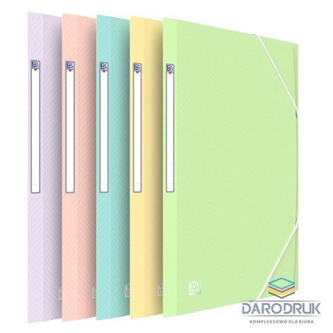 Oxford Teczka plastikowa na gumkę Urban pastel A4+ mix 450 mic. Oxford (400187619)