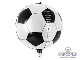 Partydeco Balon foliowy piłka biało-czarna 40 cm Partydeco (FB19)