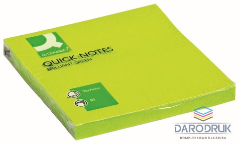 Q-Connect Notes samoprzylepny (karteczki) zielony 80k [mm:] 76x76 Q-Connect (KF10515)