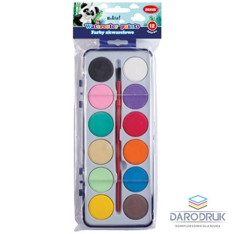 Rexus Farby akwarelowe 12 kolor. Rexus (603535)