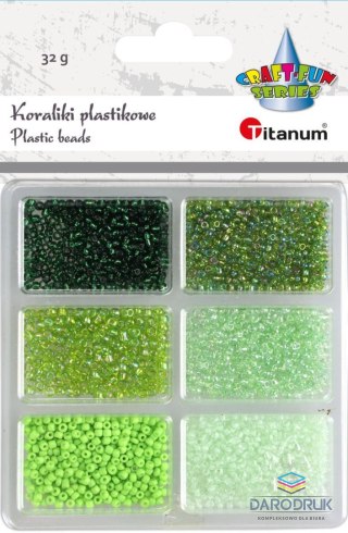 Titanum Koraliki kreatywne Craft-Fun Series tonacja zielona Titanum (25BR011)