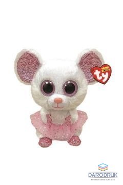 Ty Pluszak Beanie Boos Nina - Biała ballerina mysz [mm:] 240 Ty (TY36488)