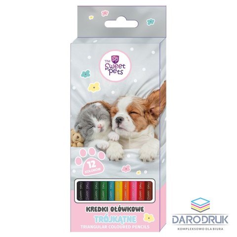 Beniamin Kredki ołówkowe The Sweet Pets trójkątne 12 kol. Beniamin