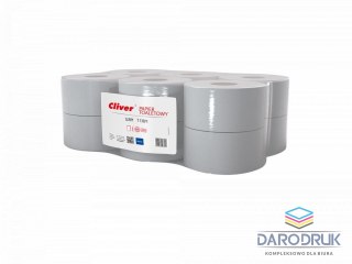 Cliver Papier toaletowy przemysłowy 1 warstwowy jumbo kolor: szary śr. 180mm Cliver (6231)
