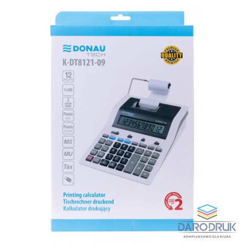 Donau Tech Kalkulator na biurko drukujący Donau Tech (K-DT8121-09)