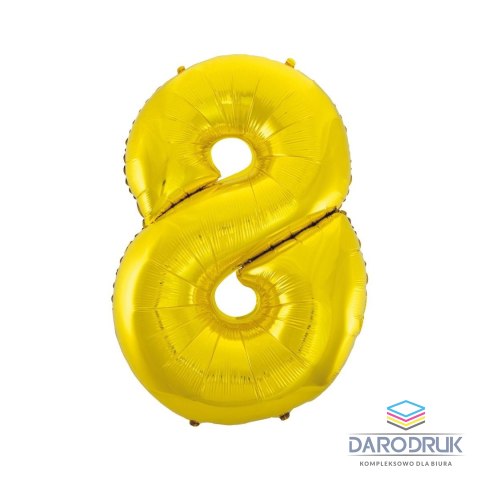 Godan Balon foliowy cyfra 8 złota 85 cm