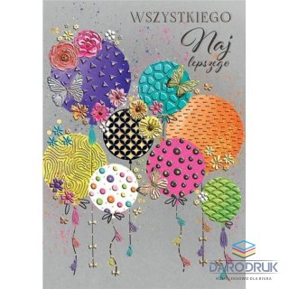 Henry Kartka składana A5 JASKRAWE BALONY Henry (5907465663052)