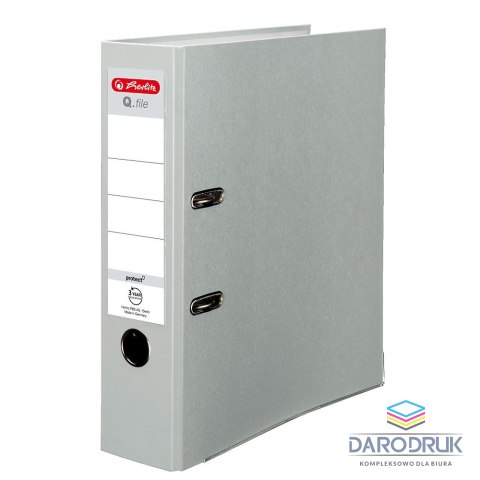 Herlitz Segregator dźwigniowy Q. file Standard 0011167459 A4 80mm popielaty Herlitz (300023533)
