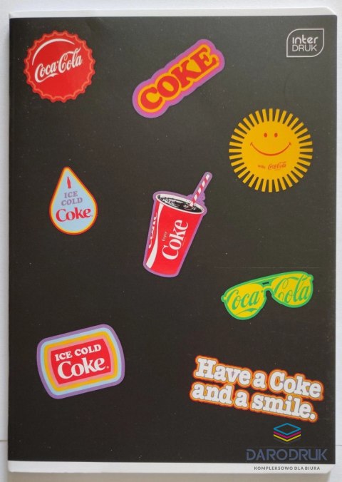 Interdruk Zeszyt A5 COCA COLA MAT+UV 32k. 70g trzy linie Interdruk