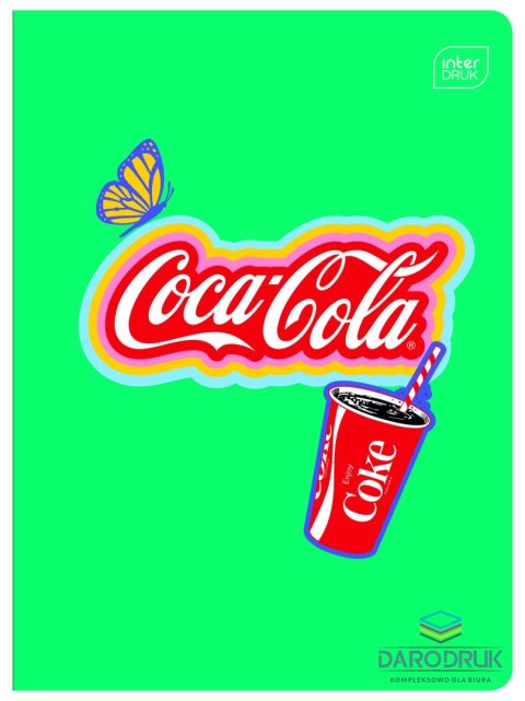 Interdruk Zeszyt A5 COCA COLA MAT+UV 32k. 70g trzy linie Interdruk