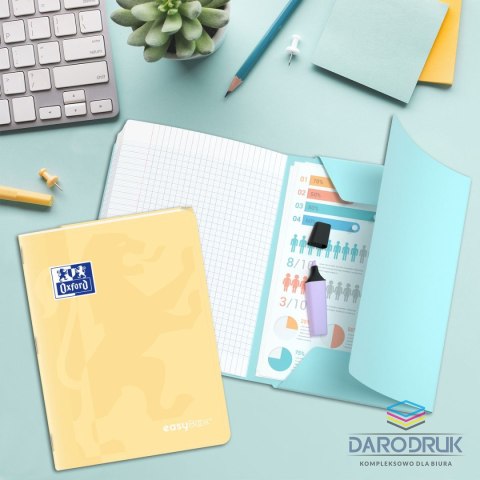 Oxford Zeszyt A5 EASYBOOK PASTEL 60k. 90g linia Oxford (400161236)