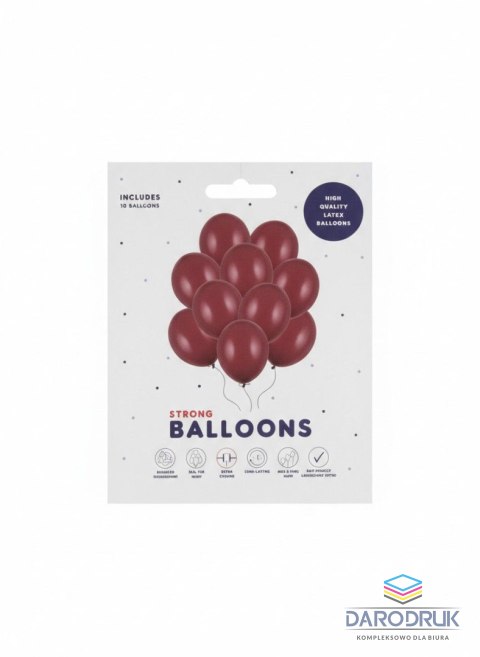 Partydeco Balon gumowy Party Deco BALONY STRONG pastelowy 10 szt brązowy 270mm Partydeco (SB12P-032C-10)