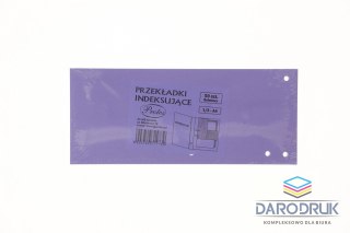 Protos Przekładka czysta indeksująca 1/3 A4 fioletowy 160g 50k Protos