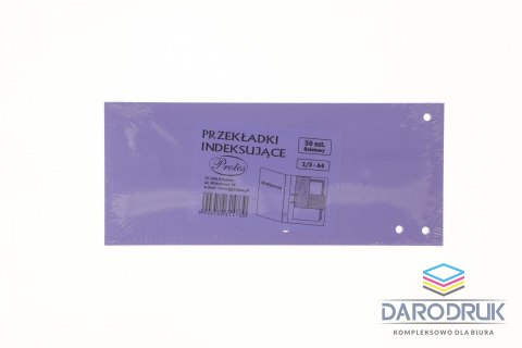 Protos Przekładka czysta indeksująca 1/3 A4 fioletowy 160g 50k Protos
