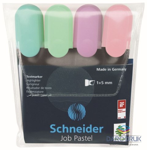 Schneider Zakreślacz Job Pastel wkład mix 1-5mm Schneider (SR115098)