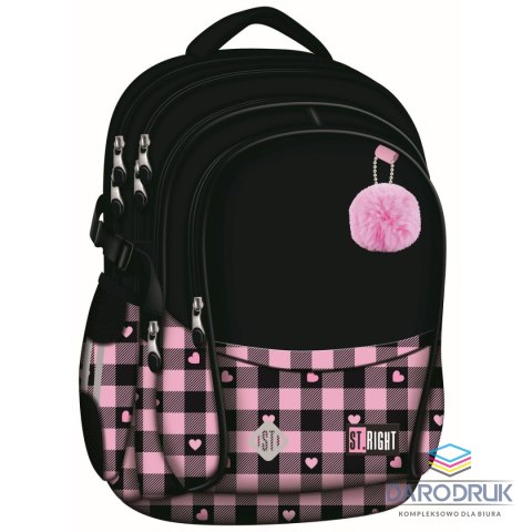St.Right Plecak PINK CHECKERED 4-KOMORY St.Right (BP-01)