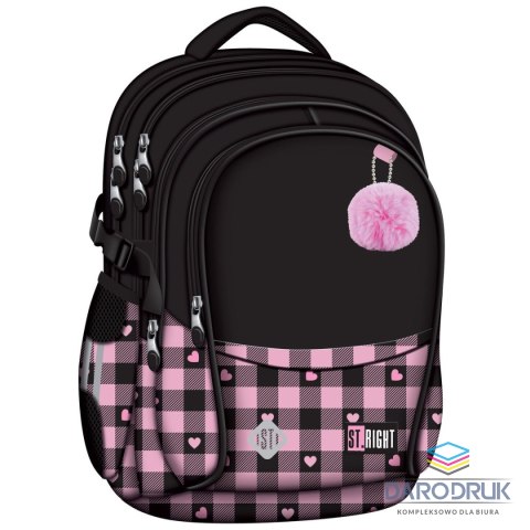 St.Right Plecak PINK CHECKERED 4-KOMORY St.Right (BP-01)