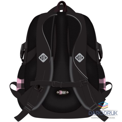 St.Right Plecak PINK CHECKERED 4-KOMORY St.Right (BP-01)