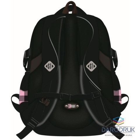 St.Right Plecak PINK CHECKERED 4-KOMORY St.Right (BP-01)