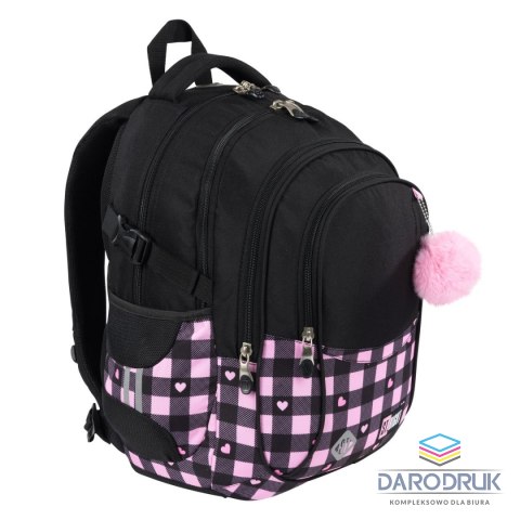 St.Right Plecak PINK CHECKERED 4-KOMORY St.Right (BP-01)