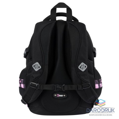 St.Right Plecak PINK CHECKERED 4-KOMORY St.Right (BP-01)