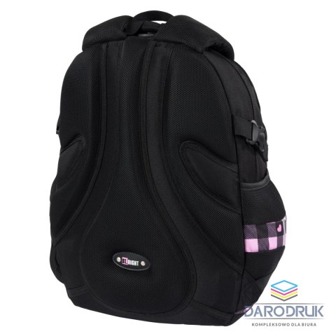 St.Right Plecak PINK CHECKERED 4-KOMORY St.Right (BP-01)