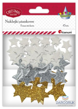Titanum Naklejka (nalepka) Craft-Fun Series piankowe gwiazdki Titanum (YFFD007)
