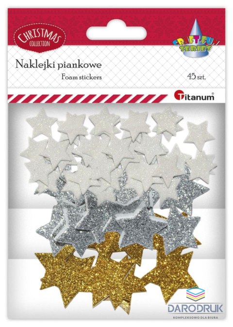 Titanum Naklejka (nalepka) Craft-Fun Series piankowe gwiazdki Titanum (YFFD007)