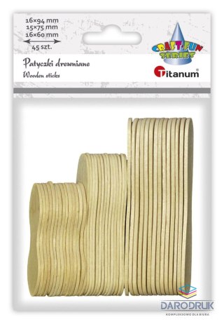 Titanum Ozdoba drewniana Craft-Fun Series Patyczki naturalne Titanum