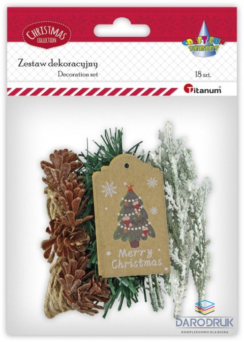 Titanum Ozdoba świąteczna Craft-Fun Series Zestaw do dekoracji prezentu Titanum (25YX0514-8)