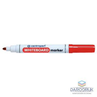 Centropen Marker suchościeralny wkład czerwony 2,5mm okrągła końcówka Centropen