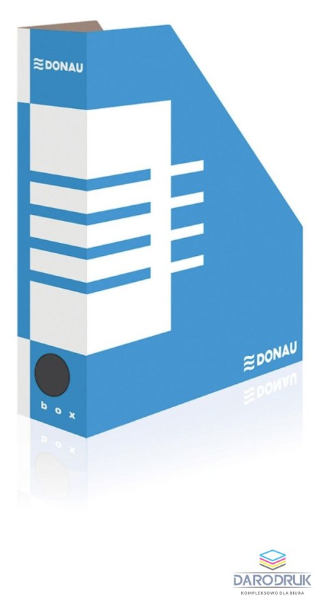 Donau Pojemnik na dokumenty pionowy A4 niebiesko-biały tektura [mm:] 80x257x 320 Donau (7649001FSC-10)