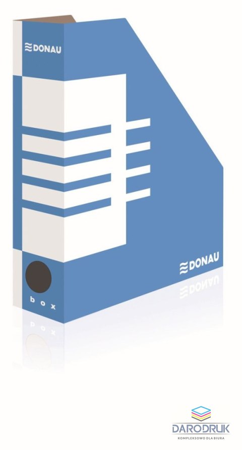 Donau Pojemnik na dokumenty pionowy A4 niebiesko-biały tektura [mm:] 80x257x 320 Donau (7649001FSC-10)