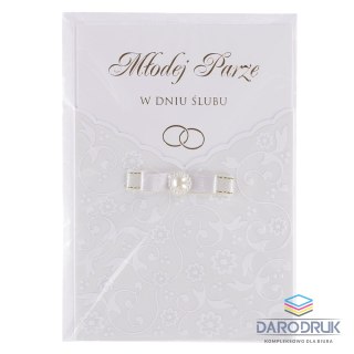 Kartka składana B6 laurka B6 exclusive satyna ślub (5902221807565)