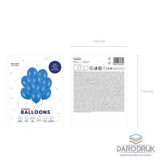 Partydeco Balon gumowy Party Deco BALONY STRONG pastelowy 10 szt niebieski 270mm Partydeco (SB12P-083C-10)